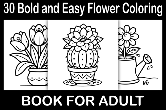 Bold and Easy Flower Coloring Pages