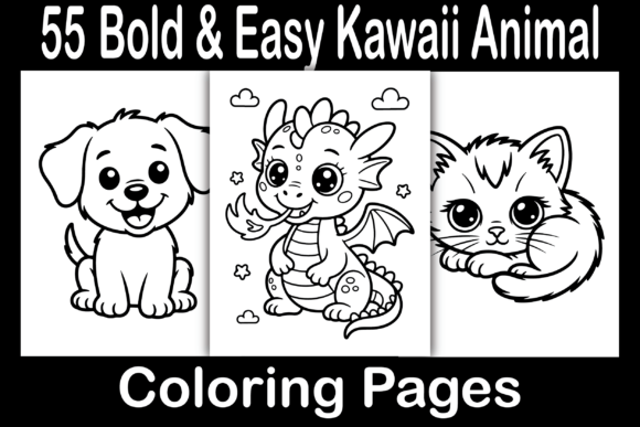 Bold Easy Kawaii Animal Coloring Pages: Graphics That Elevate Editorial Content