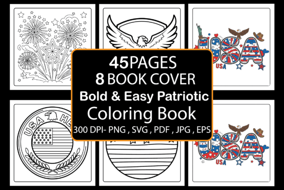 Bold Easy Patriotic Coloring Pages & Graphics