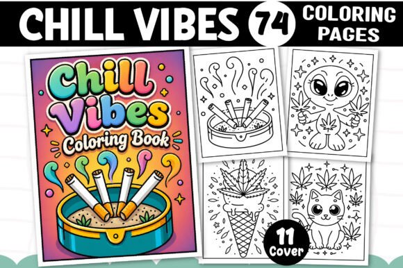Chill Vibes Coloring Pages Graphics