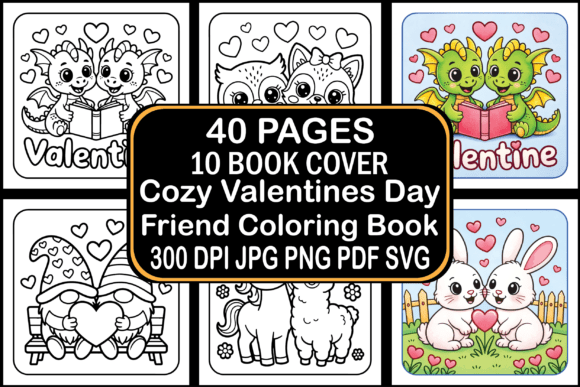 Cozy Valentines Day Friend Coloring Pages Graphics