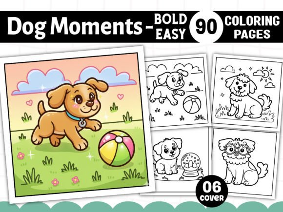 Dog Moments Puppy Life Coloring Pages Graphics