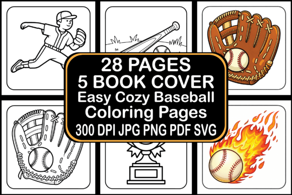 Easy Cozy Baseball Coloring Pages Graphics