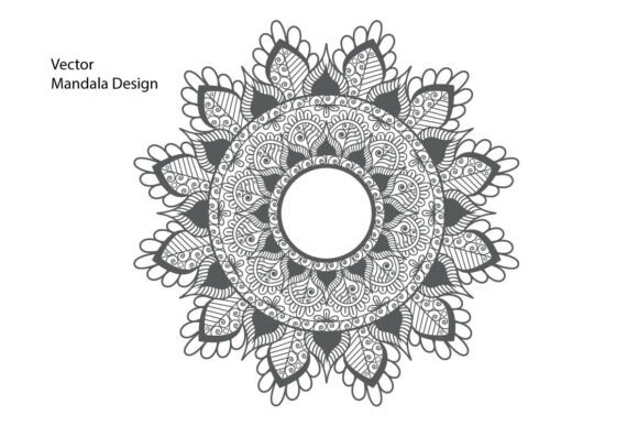 Elegant Floral Mandala Line Art Vector: Patterns & Graphics