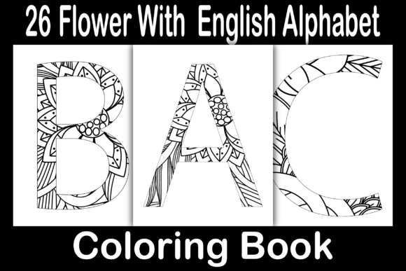 Flower English Alphabet Coloring Pages Graphics