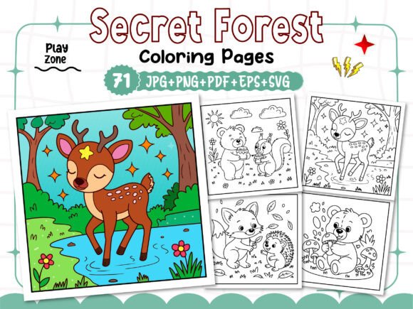 Secret Forest Coloring Pages Graphics
