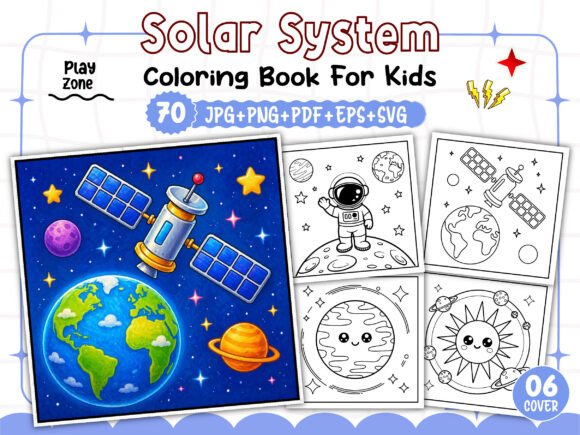 Solar System Coloring Pages & Graphics for Kids