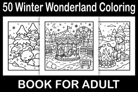 Winter Wonderland Coloring Book: Graphics & Coloring Pages